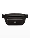 Tory Burch Zip Recycled Nylon Belt Bag In Black
