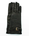 Portolano Cashmere-lined Napa Belt Gloves In Black