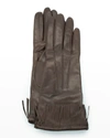 Portolano Cashmere-lined Fringe Napa Gloves In Kenya Roast