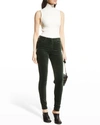 Ag Velvet Farrah High Rise Skinny Pants In Ville Pine