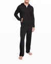 Derek Rose Mens Black Basel Stretch-modal Trousers In Black