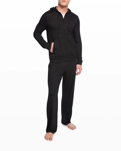 Derek Rose Basel 1 Jersey Lounge Pants In Black