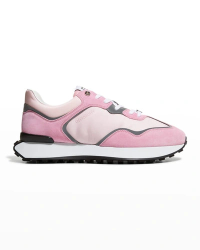 Givenchy Men's Giv Mix-leather Runner Sneakers In Baby Pink