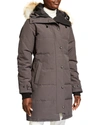 Canada Goose Shelburne Parka With Fur Hood In Graphite