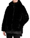 Belle Fare The Kaltag Faux-fur Hooded Coat In Black