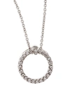 Roberto Coin Tiny Treasure Circle Of Life Necklace With Diamonds In White Gold