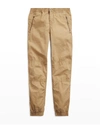 Polo Ralph Lauren Cotton Poplin Jogger Pant In Camel