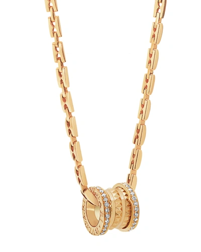 Bvlgari B.zero1 Pendant Necklace In Yellow Gold And Diamonds