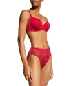 Wacoal Embrace Lace High-cut Briefs In Persian Red