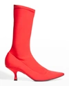 Khaite Taylor Neoprene Sock Boots In 500 Red