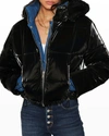 BLUE REVIVAL IN THE MIX PUFFER JACKET W/ DENIM INSET,PROD246120327
