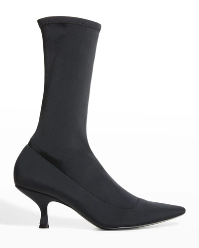 Khaite Taylor Stretch Pump Booties In 200 Black