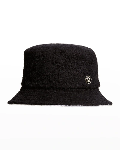 Maison Michel Jason Reversible Bucket Hat In Black/white