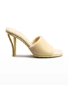 Bottega Veneta Architectural-heel Slide Sandals In Butter