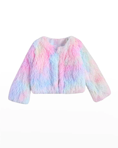 Lola + The Boys Kids' Girl's Funfetti Rainbow Faux-fur Coat, Sizes 2-14 In Miscellaneous
