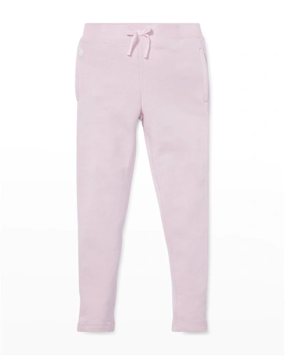 Polo Ralph Lauren Girl's Drapey Terry-fleece Lounge Pants In Hint Of Pink