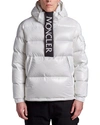Moncler Men's Maury Logo Hooded Jacket In White