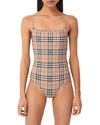 Burberry Vintage Check Swimsuit In Antique Yellow Ch