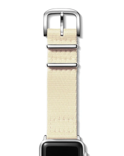 Shinola Men's 20mm Nylon Strap For Apple Watch In Cream