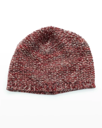 Portolano Cashmere Knit Beanie In Bloodstone