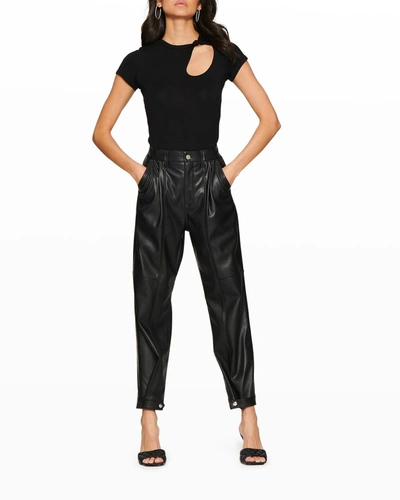 Blue Revival Unreal Faux-leather Trousers In Black