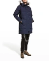 Canada Goose Shelburne Parka With Fur Hood In Atlantic Navy