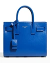 Saint Laurent Sac De Jour Nano Shiny Leather Satchel Bag In 4331 Bleu Majorel