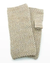 Portolano Cashmere Arm Warmers W/ Thumbhole Cuffs In Bleached White