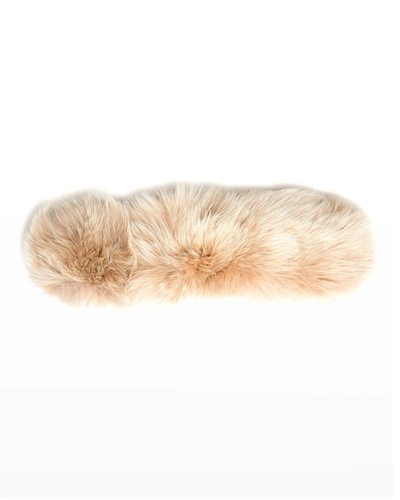 Gorski Fox Fur Headband In Iceberg