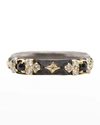 ARMENTA OLD WORLD CRIVELLI STACK BAND RING WITH BLACK SAPPHIRES,PROD245690063
