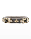 Armenta Old World Crivelli Stack Band Ring With Black Sapphires In Ow