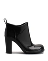 Bottega Veneta Shine Square Toe Ankle Boots In Black