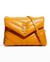 Saint Laurent Loulou Toy Ysl Matelasse Calfskin Envelope Crossbody Bag In 7621 Cheddar
