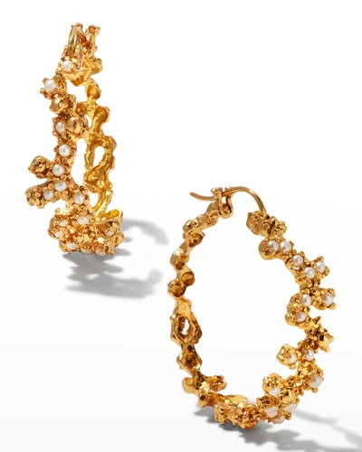 Pacharee Floret Cluster Hoop Earrings In Gold