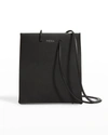 Medea Short Calf Leather Crossbody Bag In Black