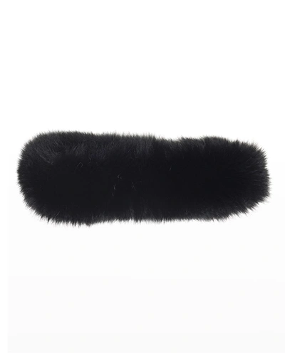 Gorski Fox Fur Headband In Black
