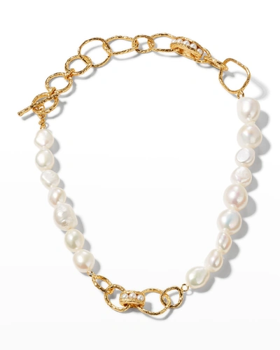 Pacharee Klom Chain Necklace With Pearls