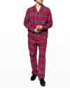 Petite Plume 2-pc. Imperial Tartan Flannel Pajama Set In Red