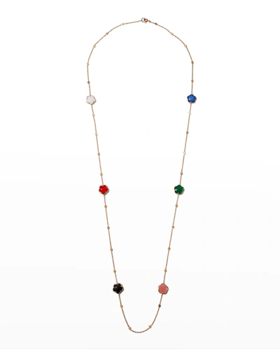 Pasquale Bruni Petit Joli 18k Rose Gold & Multi-gemstone Flower Station Necklace