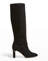 JENNIFER CHAMANDI SAMUELE SUEDE BUCKLE STILETTO BOOTS,PROD243050116