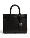 SAINT LAURENT SAC DE JOUR NANO SHINY LEATHER SATCHEL BAG,PROD245800867