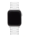 Michele Silicone Wrapped Stainless Steel Apple Watch Bracelet In Black