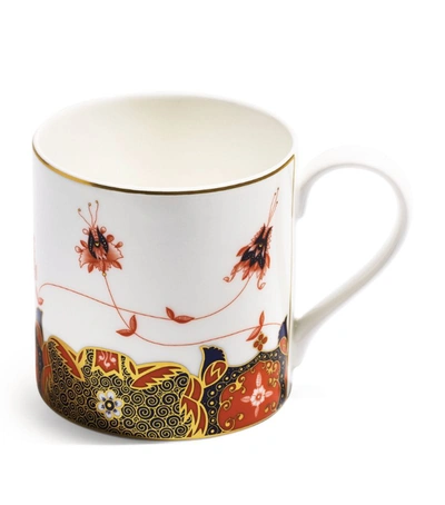 Richard Brendon Dragon Flower Large Mug (310ml) In Gold Multi Colour