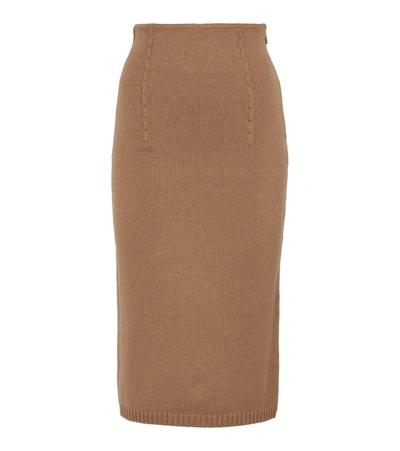Fendi Women's  Beige Cashmere Skirt