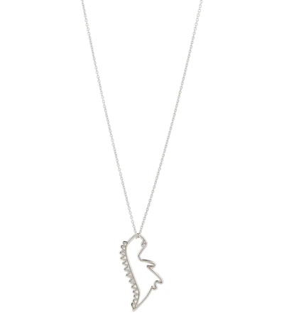 Aliita Dino 9kt White Gold Necklace In Silver