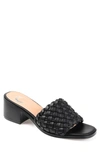Journee Collection Fylicia Womens Braided Square Toe Slip-on Shoes In Black