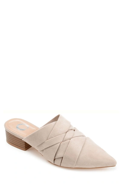 Journee Collection Kalida Pointed Toe Mule In Beige