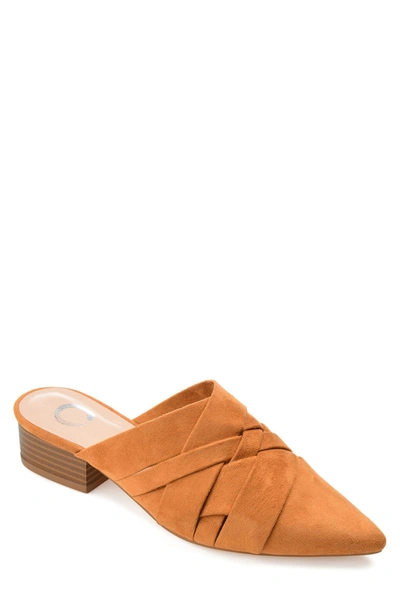 Journee Collection Kalida Pointed Toe Mule In Tan