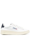 Autry Medalist White Low Top Sneakers With Contrasting Heel Tab In Leather Woman In Multi