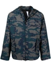 Ports V Camouflage-print Hooded Jacket In Blau
